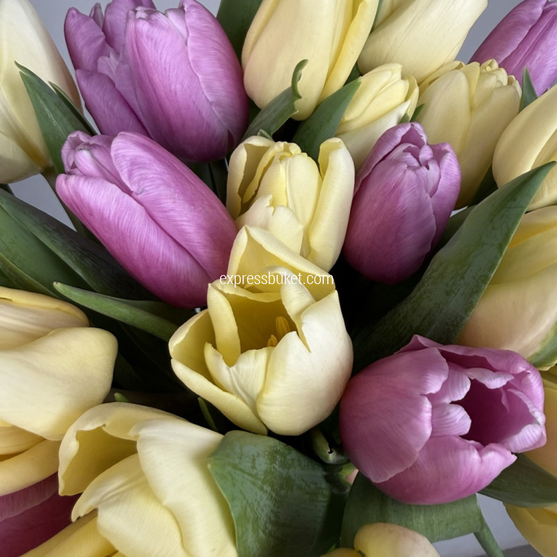 Букет с тюльпанами "Нежный микс"